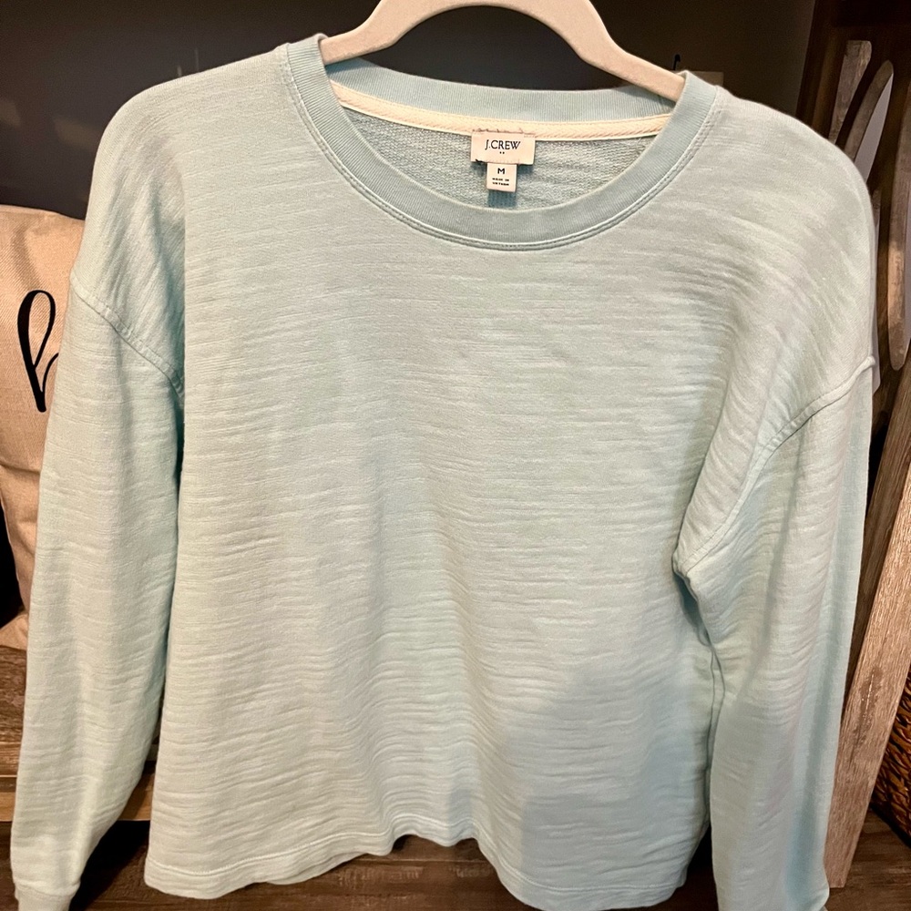 J.Crew light blue sweatshirt
